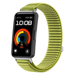 xDfind Woven Nylon Hook And Loop Fastener Metal Interface Watch Band, For Huawei Band 10 / 9 / 8
