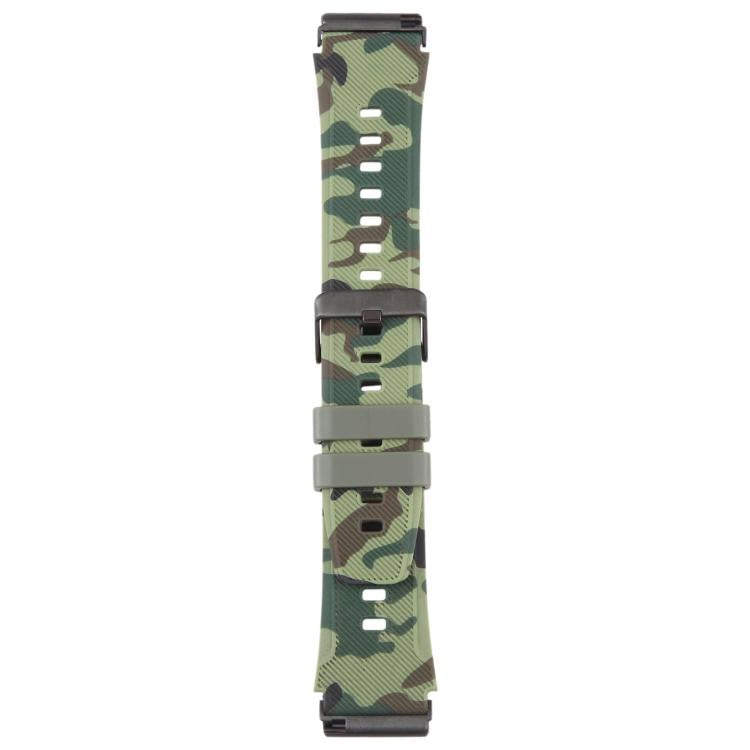 xDfind Black Connector Camouflage Print Silicone Watch Band, For Fitbit Versa 2 / Versa