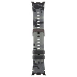 xDfind Black Connector Camouflage Print Silicone Watch Band, For Galaxy Watch Ultra2 2026 / 2025 / 1 2024, For Galaxy Watch9 / 8 / 8 Classic