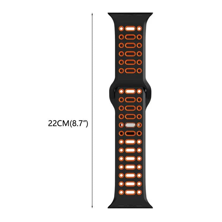 xDfind Two Color Silicone Sport Breathable Watch Band, For Apple Watch 46mm / 49mm / 45mm / 44mm