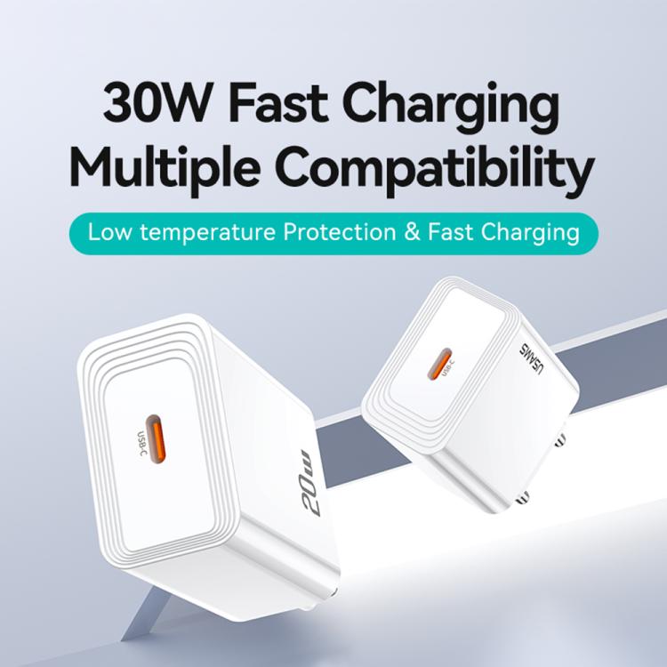 USAMS CC329 T69 PD 30W USB-C / Type-C Single Port Fast Charger, CC329