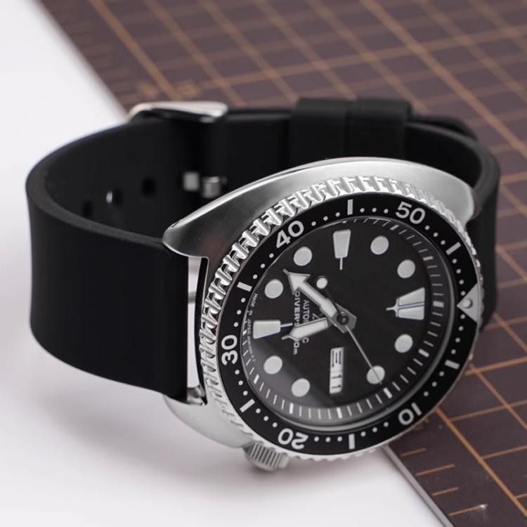 Stainless Steel Silver Pin Buckle Solid Color Silicone Waterproof Watch Band, 10mm, 12mm, 14mm, 15mm