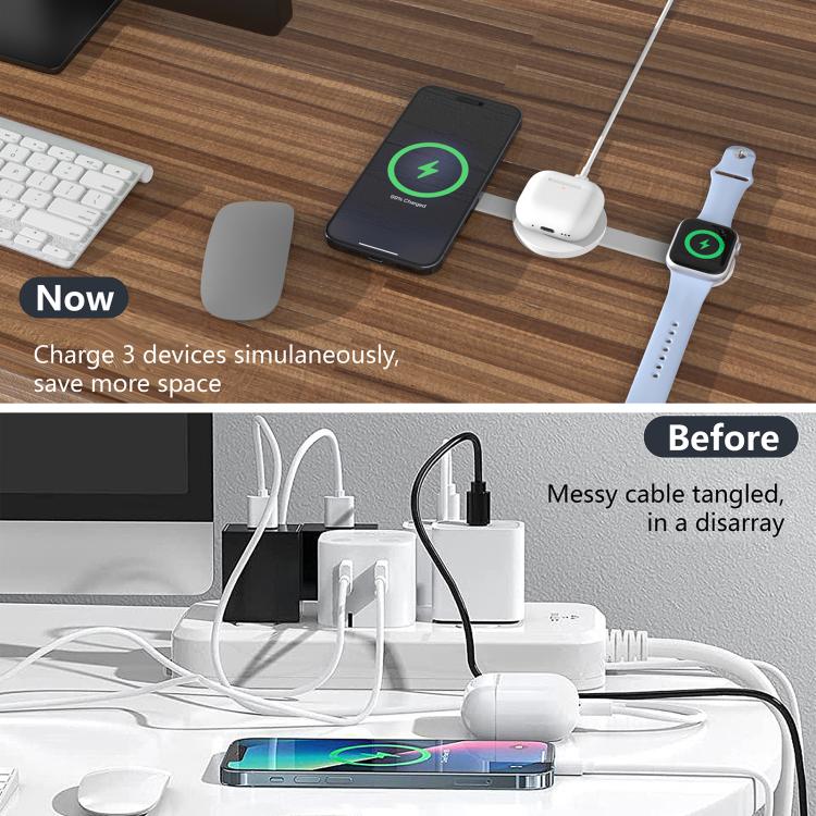 U50 Foldable 15W 3 in 1 Magnetic Wireless Charger