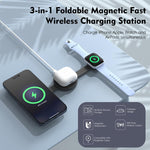 U50 Foldable 15W 3 in 1 Magnetic Wireless Charger