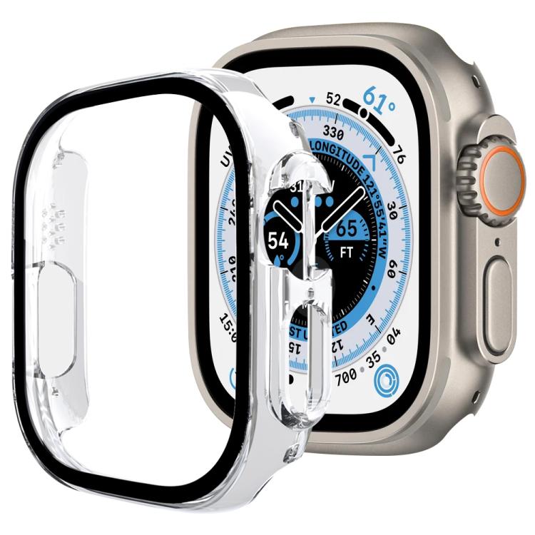 xDfind Tempered Glass Film Integrated PC Watch Cover, For Apple Watch Ultra 3 / 2 / 1 49mm, For Apple Watch Series 9 / 8 / 7 45mm, For Apple Watch Series 9 / 8 / 7 41mm, For Apple Watch Series 3 / 2 / 1 38mm