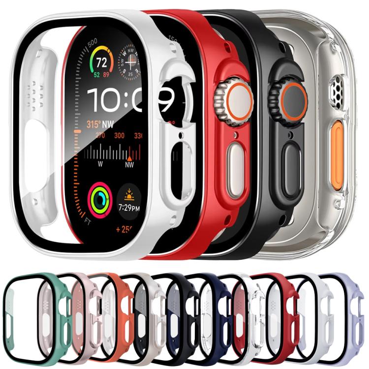 xDfind Tempered Glass Film Integrated PC Watch Cover, For Apple Watch Ultra 3 / 2 / 1 49mm, For Apple Watch Series 9 / 8 / 7 45mm, For Apple Watch Series 9 / 8 / 7 41mm, For Apple Watch Series 3 / 2 / 1 38mm