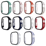 xDfind Tempered Glass Film Integrated PC Watch Cover, For Apple Watch Ultra 3 / 2 / 1 49mm, For Apple Watch Series 9 / 8 / 7 45mm, For Apple Watch Series 9 / 8 / 7 41mm, For Apple Watch Series 3 / 2 / 1 38mm