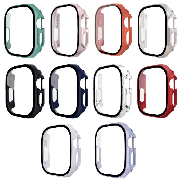 xDfind Tempered Glass Film Integrated PC Watch Cover, For Apple Watch Ultra 3 / 2 / 1 49mm, For Apple Watch Series 9 / 8 / 7 45mm, For Apple Watch Series 9 / 8 / 7 41mm, For Apple Watch Series 3 / 2 / 1 38mm