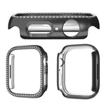 xDfind Single Row Diamond Hollow PC Watch Cover, For Apple Watch Series 11 46mm / 10 46mm, For Apple Watch Series 11 42mm / 10 42mm