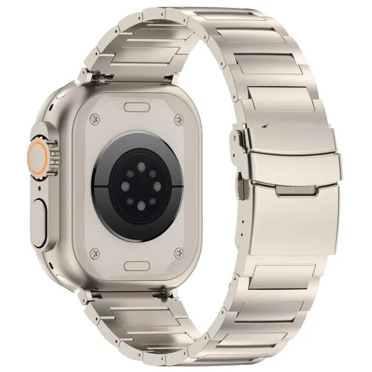 I-shaped Quick-release Safety Clasp Titanium Alloy Watch Band, For Apple Watch 46mm / 49mm / 45mm / 44mm, For Apple Watch 42mm / 41mm / 40mm / 38mm