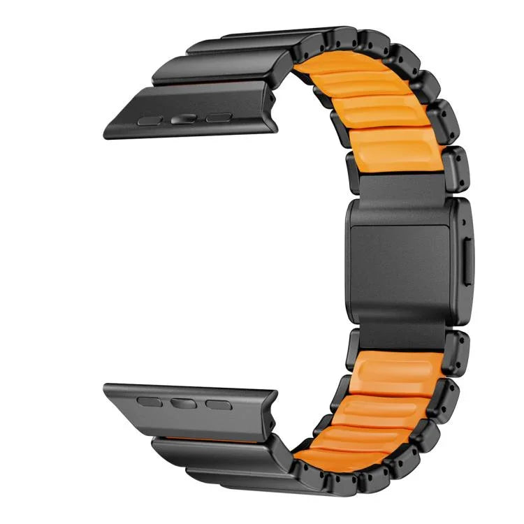 Magnetic Norman Buckle Integrated One-bead Stainless Steel Watch Band, For Apple Watch 46mm / 49mm / 45mm / 44mm