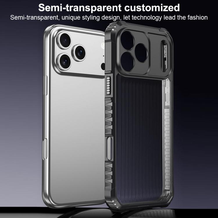War Shadow Stripe Series Airbag Frosted Shockproof Phone Case, For iPhone 17 Pro Max, For iPhone 17 Pro