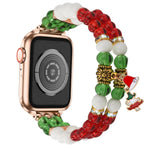 Width 14mm Christmas Beads Chain Watch Band, For Apple Watch 46mm / 49mm / 45mm / 44mm, For Apple Watch 42mm / 41mm / 40mm / 38mm