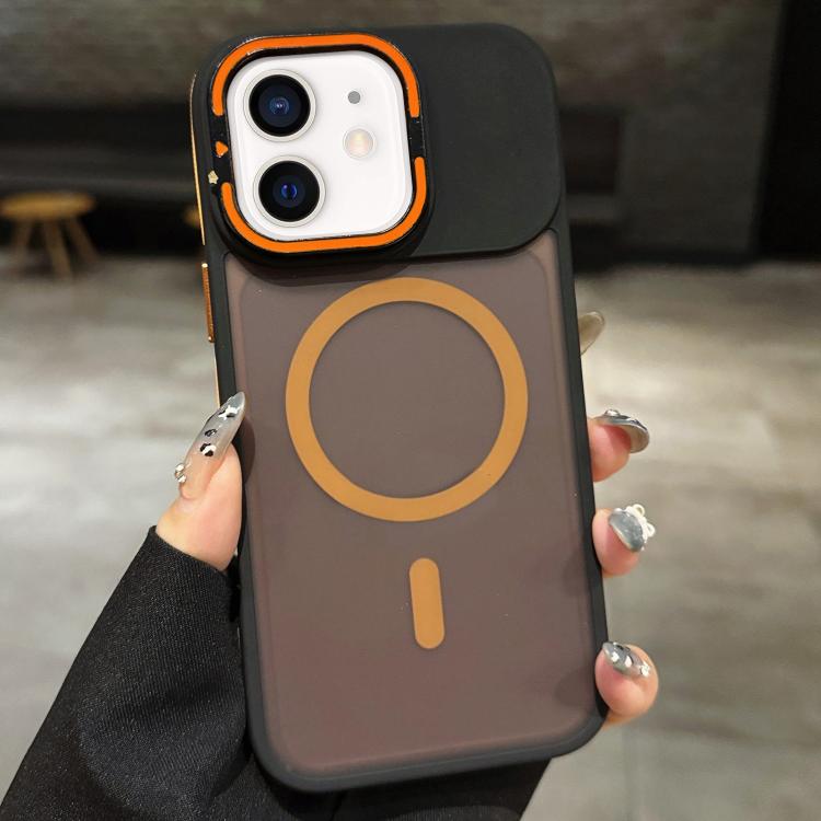 Skin Feel Frosted Metal Lens Holder MagSafe Magnetic Phone Case, For iPhone 12 Pro Max, For iPhone 12 Pro, For iPhone 11