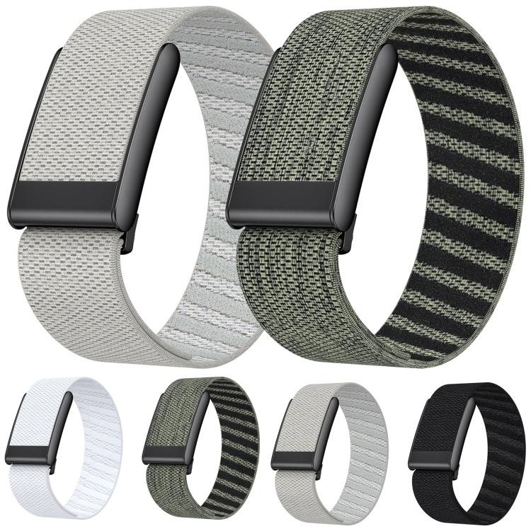 xDfind Black Buckle Sport Elastic Twill Pattern Nylon Watch Band, For WHOOP 5.0 Standard Version