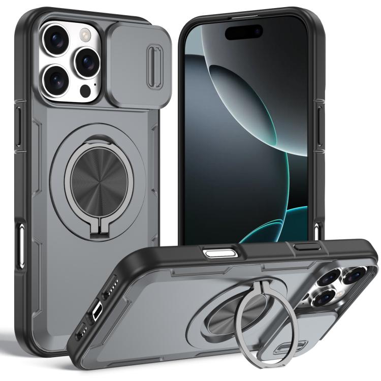 Camshield Rotation Holder MagSafe Phone Case, For iPhone 17e / 16e, For iPhone 17 Pro Max, For iPhone 17 Pro, For iPhone 17, For iPhone 16 Pro Max, For iPhone 16 Pro, For iPhone 16 Plus, For iPhone 16