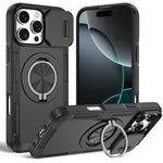 Camshield Rotation Holder MagSafe Phone Case, For iPhone 17e / 16e, For iPhone 17 Pro Max, For iPhone 17 Pro, For iPhone 17, For iPhone 16 Pro Max, For iPhone 16 Pro, For iPhone 16 Plus, For iPhone 16