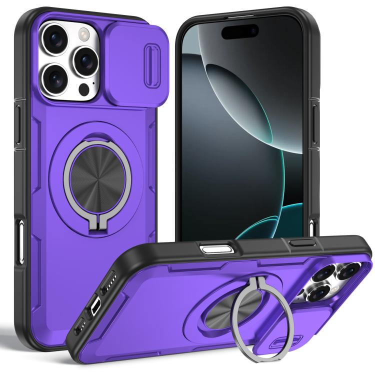 Camshield Rotation Holder MagSafe Phone Case, For iPhone 17e / 16e, For iPhone 17 Pro Max, For iPhone 17 Pro, For iPhone 17, For iPhone 16 Pro Max, For iPhone 16 Pro, For iPhone 16 Plus, For iPhone 16