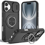 Camshield Rotation Holder MagSafe Phone Case, For iPhone 17e / 16e, For iPhone 17 Pro Max, For iPhone 17 Pro, For iPhone 17, For iPhone 16 Pro Max, For iPhone 16 Pro, For iPhone 16 Plus, For iPhone 16