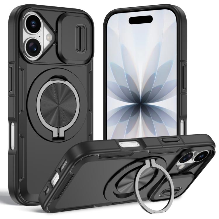 Camshield Rotation Holder MagSafe Phone Case, For iPhone 17e / 16e, For iPhone 17 Pro Max, For iPhone 17 Pro, For iPhone 17, For iPhone 16 Pro Max, For iPhone 16 Pro, For iPhone 16 Plus, For iPhone 16