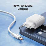 USAMS CC226 T65 PD20W USB-C / Type-C Single Port Fast Charger, EU Plug, CC226