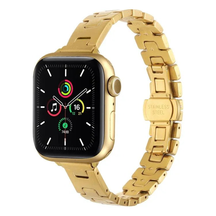 H-style Width 14mm Stainless Steel Metal Watch Band, For Apple Watch 46mm / 49mm / 45mm / 44mm, For Apple Watch 42mm / 41mm / 40mm / 38mm