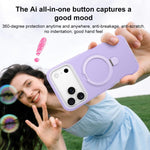 Jelly Liquid Silicone MagSafe Holder Phone Case, For iPhone 17 Pro Max, For iPhone 17 Pro, For iPhone 17, For iPhone Air, For iPhone 16 Pro Max