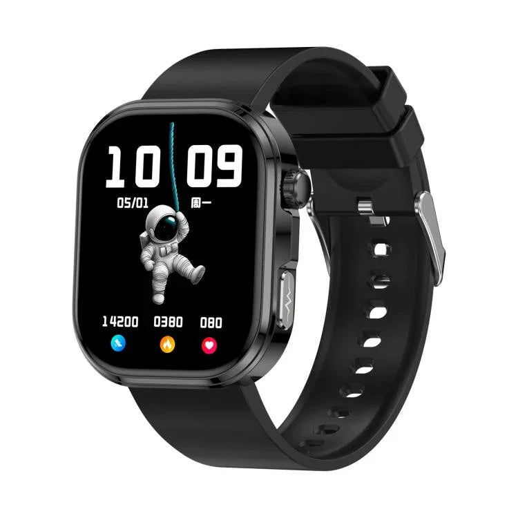 ساعة ذكية GE52 بشاشة HD كاملة تعمل باللمس بحجم 1.88 بوصة، مع مكالمات بلوتوث، وسوار سيليكون، تدعم مراقبة الصحة