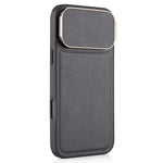 Lambskin Pattern Square Lens Holder Phone Case, For iPhone 17 Pro Max