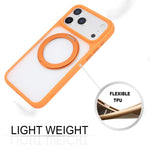 GEBEI Jazz Series 360 Degree Rotation Holder Skin Feel Frosted MagSafe Phone Case, For iPhone 17 Pro Max, For iPhone 17 Pro