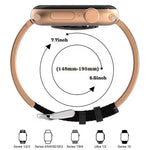 xDfind Retro Floral Carving Stainless Steel Hybrid Genuine Leather Watch Band, For Apple Watch 38 / 40 / 41 / S11 42mm