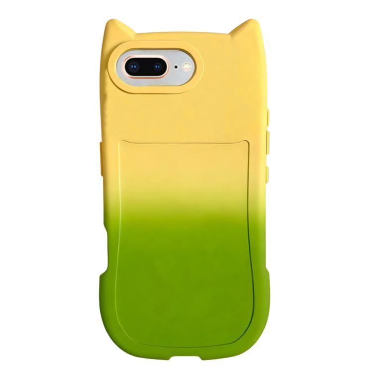 Gradient Cat Ear Design TPU Phone Case, For iPhone 7 Plus/8 Plus