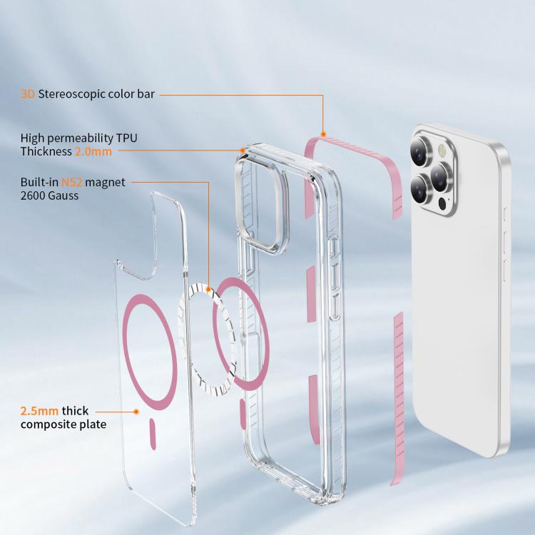 Crystal Shield Clear Magnetic Acrylic Hybrid TPU Phone Case, For iPhone 16 Pro Max, For iPhone 16 Pro, For iPhone 16 Plus, For iPhone 16, For iPhone 15 Pro Max, For iPhone 15 Pro