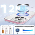 Crystal Shield Clear Magnetic Acrylic Hybrid TPU Phone Case, For iPhone 13 Pro Max, For iPhone 13 Pro, For iPhone 12 / 12 Pro, For iPhone 12 Pro Max