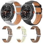 5 Pack xDfind Flat Head Black Shark Fine Grain Vegan Leather Watch Band, For Galaxy Watch9 / 8 / 8 Classic