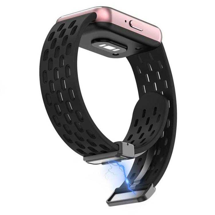5 Pack xDfind Hole Style Magnetic Black Buckle Silicone Watch Band, For Samsung Galaxy Fit3