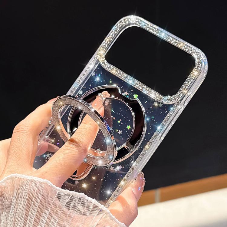 Rhinestone Glitter Kickstand Dual-side IMD Phone Case, For iPhone 17 Pro Max, For iPhone 17 Pro, For iPhone 17, For iPhone Air, For iPhone 16 Pro Max, For iPhone 16 Pro, For iPhone 16 Plus, For iPhone 16