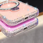 Rhinestone Glitter Kickstand Dual-side IMD Phone Case, For iPhone 17 Pro Max, For iPhone 17 Pro, For iPhone 17, For iPhone Air, For iPhone 16 Pro Max, For iPhone 16 Pro, For iPhone 16 Plus, For iPhone 16