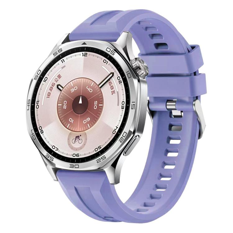 xDfind Silver Buckle Solid Color Silicone Watch Band, For Huawei Watch GT 6 / 5 46mm