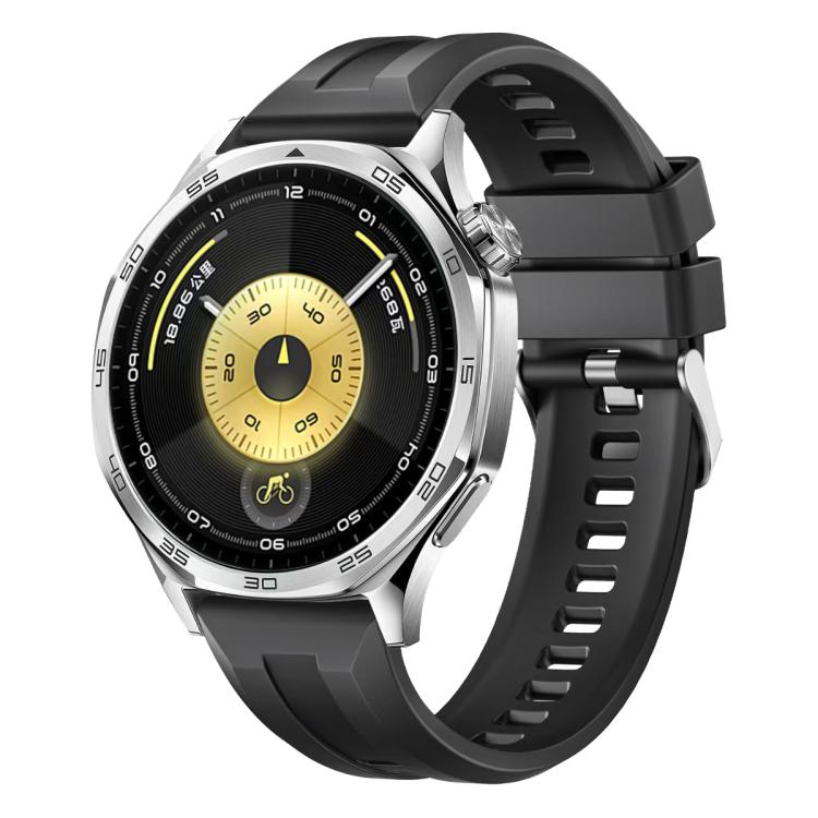 xDfind Silver Buckle Solid Color Silicone Watch Band, For Huawei Watch GT 6 / 5 46mm
