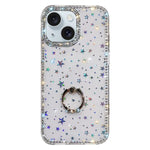 Rhinestone Ring Holder Dual-side IMD PC Hybrid TPU Phone Case, For iPhone 15 Pro Max, For iPhone 15 Pro, For iPhone 15, For iPhone 14, For iPhone 14 Pro, For iPhone 14 Pro Max, For iPhone 13 Pro Max, For iPhone 13 Pro