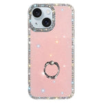 Rhinestone Ring Holder Dual-side IMD PC Hybrid TPU Phone Case, For iPhone 15 Pro Max, For iPhone 15 Pro, For iPhone 15, For iPhone 14, For iPhone 14 Pro, For iPhone 14 Pro Max, For iPhone 13 Pro Max, For iPhone 13 Pro
