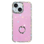 Rhinestone Ring Holder Dual-side IMD PC Hybrid TPU Phone Case, For iPhone 15 Pro Max, For iPhone 15 Pro, For iPhone 15, For iPhone 14, For iPhone 14 Pro, For iPhone 14 Pro Max, For iPhone 13 Pro Max, For iPhone 13 Pro