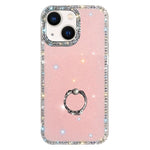 Rhinestone Ring Holder Dual-side IMD PC Hybrid TPU Phone Case, For iPhone 15 Pro Max, For iPhone 15 Pro, For iPhone 15, For iPhone 14, For iPhone 14 Pro, For iPhone 14 Pro Max, For iPhone 13 Pro Max, For iPhone 13 Pro