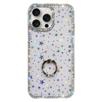 Rhinestone Ring Holder Dual-side IMD PC Hybrid TPU Phone Case, For iPhone 15 Pro Max, For iPhone 15 Pro, For iPhone 15, For iPhone 14, For iPhone 14 Pro, For iPhone 14 Pro Max, For iPhone 13 Pro Max, For iPhone 13 Pro