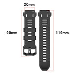 xDfind Solid Color Black Buckle Silicone Watch Band, For Amazfit T-Rex 3 Pro 44mm
