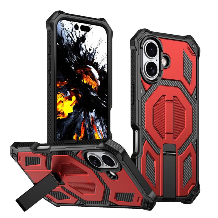 Hidden Metal Holder Magnetic Shockproof Phone Case, For iPhone 17 Pro Max, For iPhone 17 Pro, For iPhone 17, For iPhone Air, For iPhone 16 Pro Max, For iPhone 16 Pro, For iPhone 16 Plus, For iPhone 16