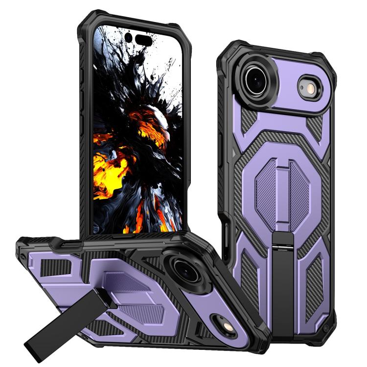 Hidden Metal Holder Magnetic Shockproof Phone Case, For iPhone 17 Pro Max, For iPhone 17 Pro, For iPhone 17, For iPhone Air, For iPhone 16 Pro Max, For iPhone 16 Pro, For iPhone 16 Plus, For iPhone 16