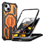 Hidden Metal Holder Magnetic Shockproof Phone Case, For iPhone 15 Pro Max, For iPhone 15 Pro, For iPhone 15 Plus / 14 Plus, For iPhone 15, For iPhone 14 / 13, For iPhone 14 Pro, For iPhone 14 Pro Max, For iPhone 13 Pro Max