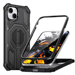 Hidden Metal Holder Magnetic Shockproof Phone Case, For iPhone 15 Pro Max, For iPhone 15 Pro, For iPhone 15 Plus / 14 Plus, For iPhone 15, For iPhone 14 / 13, For iPhone 14 Pro, For iPhone 14 Pro Max, For iPhone 13 Pro Max
